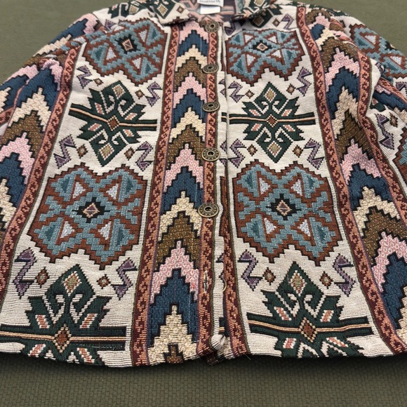 Vintage BonWorth Aztec Tapestry Coat - Picture 5 of 12